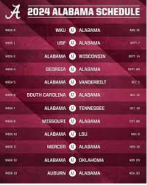 Alabama Football Schedule